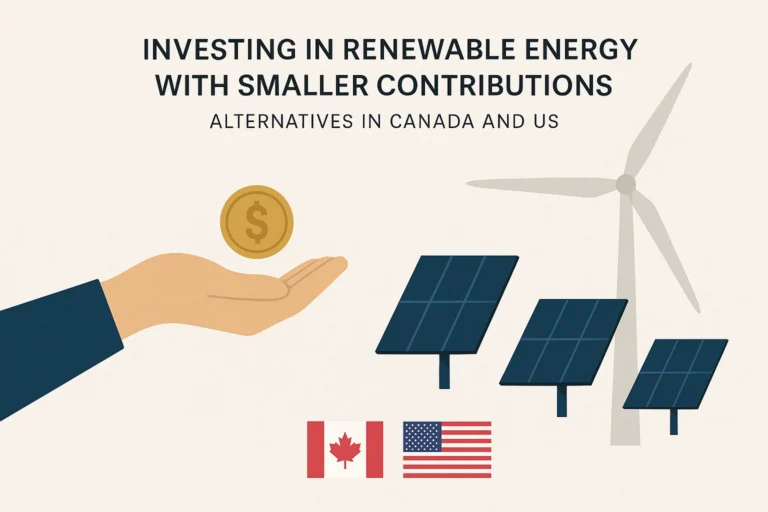 Investing in renewable energy with smaller contributions: alternatives in Canada and the US